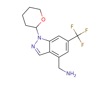(1-(tetrahydro-2H-pyran-2-yl)-6-(trifluoromethyl)-1H-indazol-4-yl)methanamine
