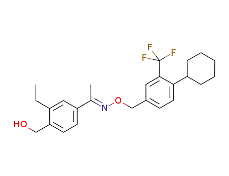 (E)-1-(3-ethyl-4-(hydroxymethyl)phenyl)ethan-1-one-O-(4-cyclohexyl-3-(trifluoromethyl)benzyl)-oxime