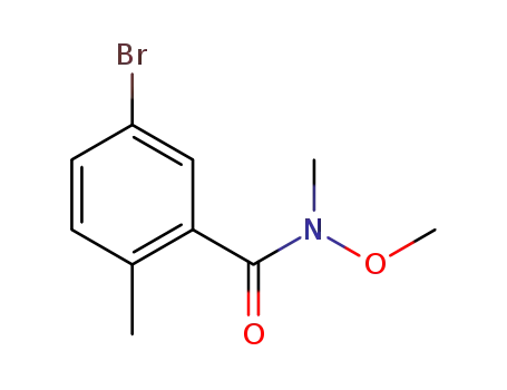 Molecular Structure of 842135-03-9 (Benzamide, 5-bromo-N-methoxy-N,2-dimethyl-)