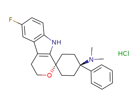 (1r,4r)-6'-fluoro-N,N-dimethyl-4-phenyl-4',9'-dihydro-3'H-spiro[cyclohexane-1,1'-pyrano[3,4-b]indole]-4-amine hydrochloride