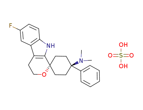 (1r,4r)-6'-fluoro-N,N-dimethyl-4-phenyl-4',9'-dihydro-3'H-spiro[cyclohexane-1,1'-pyrano[3,4-b]indole]-4-amine sulfate