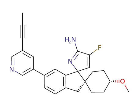 (1r,4r)-4’‘-fluoro-4-methoxy-6’-(5-(prop-1-yn-1-yl)pyridin-3-yl)-3‘H-dispiro[cyclohexane-1,2‘-indene-1,2’‘-pyrrol]-5”-amine