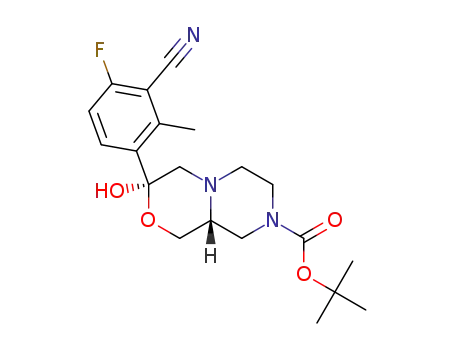 (3S,9aR)-3-(3-cyano-4-fluoro-2-methyl-phenyl)-3-hydroxy-hexahydro-pyrazino[2,1-c][1,4]oxazine-8-carboxylic acid tert-butyl ester
