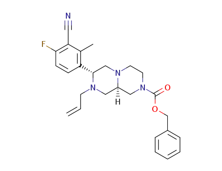 (7R,9aR)-benzyl 8-allyl-7-(3-cyano-4-fluoro-2-methylphenyl)hexahydro-1H-pyrazino[1,2-a]pyrazine-2(6H)-carboxylate