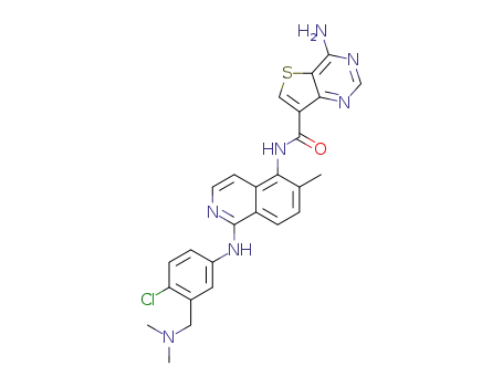 4-amino-N-(1-((4-chloro-3-((dimethylamino)methyl)phenyl)amino)-6-methylisoquinolin-5-yl)thieno[3,2-d]pyrimidine-7-carboxamide