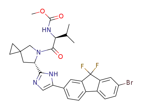 (1-{6-[5-(7-bromo-9,9-difluoro-9H-fluoren-2-yl)-1H-imidazol-2-yl]-5-aza-spiro[2.4]heptane-5-carbonyl}-2-methyl-propyl)-carbamic acid methyl ester