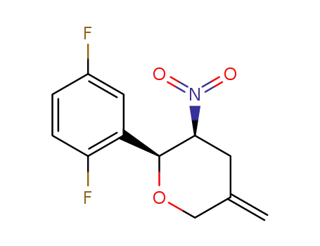 cis-5-methylene-3-nitro-2-(2,5-difluorophenyl)tetrahydro-2H-pyran