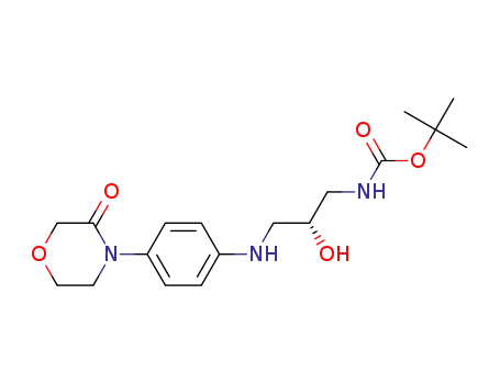 tert-butyl N-[(R)-2-hydroxy-3-{4-(3-oxomorpholin-4-yl)phenylamino}propyl]carbamate