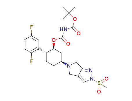 tert-butyl {(2R.3S,5R)-2-(2,5-difluorophenyl)-5-[2-(methylsulfonyl)-2,6-dihydropyrrolo[3,4-c]pyrazol-5(4H)-yl]tetrahydro-2H-pyran-3-yl}carbamate