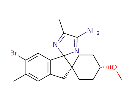 (1r,4r)-6'-bromo-4-methoxy-5',5"-dimethyl-3'H-dispiro[cyclohexane-1,2'-indene-1',2"-imidazol]-4"-amine