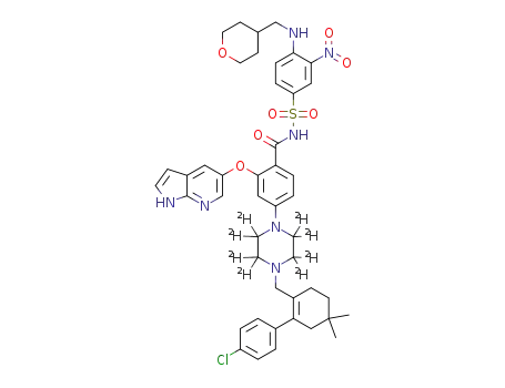 4-[4-{[2-(4-chlorophenyl)-4,4-dimethylcyclohex-1-en-1-yl]methyl}(2H8)piperazin-1-yl]-N-({3-nitro-4-[(tetrahydro-2H-pyran-4-ylmethyl)amino]phenyl}sulfonyl)-2-(1H-pyrrolo[2,3-b]pyridin-5-yloxy)benzamide