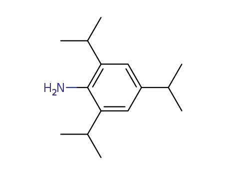 Molecular Structure of 21524-36-7 (Benzenamine, 2,4,6-tris(1-methylethyl)-)