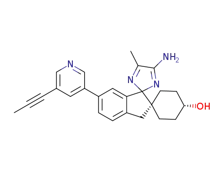 (1r,4r)-4"-amino-5"-methyl-6'-[5-(prop-1-yn-1-yl)pyridin-3-yl]-3'H-dispiro[cyclohexane-1,2'-indene-1',2"-imidazol]-4-ol