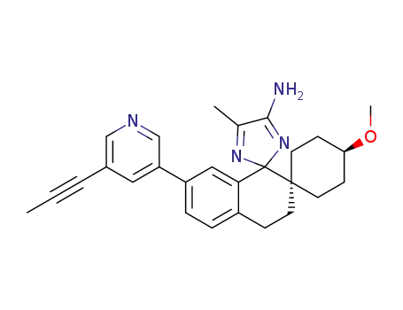 (1s,4r)-4-methoxy-5''-methyl-7'-[5-(prop-1-yn-1-yl)pyridin-3-yl]-3',4'-dihydrodispiro[cyclohexane-1,2'-naphthalene-1',2''-imidazol]-4''-amine