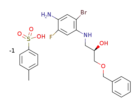 (R)-1-((4-amino-2-bromo-5-fluorophenyl)amino)-3-(benzyloxy)propan-2-ol p-toluenesulfonic acid salt