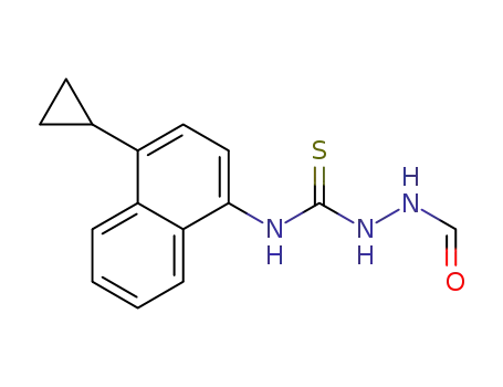 Molecular Structure of 1533519-86-6 (N-(4-Cyclopropyl-1-naphthalenyl)-2-formylhydrazinecarbothioamide)