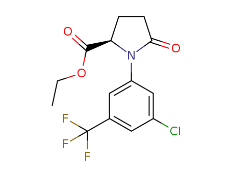 ethyl 1-(3-chloro-5-(trifluoromethyl)phenyl)-5-oxopyrrolidine-2-carboxylate