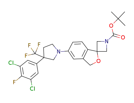 tert-butyl 5'-[3-(3,5-dichloro-4-fluorophenyl)-3-(trifluoromethyl)pyrrolidin-1-yl]-3'H-spiro[azetidine-3,1'-[2]benzofuran]-1-carboxylate