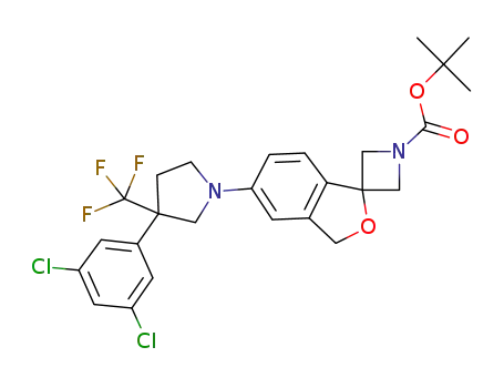tert-butyl 5'-[3-(3,5-dichlorophenyl)-3-(trifluoromethyl)pyrrolidin-1-yl]-3'H-spiro[azetidine-3,1'-[2]benzofuran]-1-carboxylate