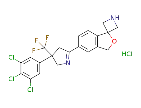 5'-(3-(3,4,5-trichlorophenyl)-3-(trifluoromethyl)-3,4-dihydro-2H-pyrrol-5-yl)-3'H-spiro[azetidine-3,1'-isobenzofuran] hydrochloride