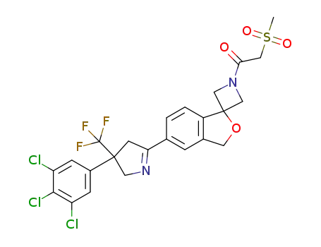 2-(methylsulfonyl)-1-(5'-(3-(3,4,5-trichlorophenyl)-3-(trifluoromethyl)-3,4-dihydro-2H-pyrrol-5-yl)-3'H-spiro[azetidine-3,1'-isobenzofuran]-1-yl)ethanone