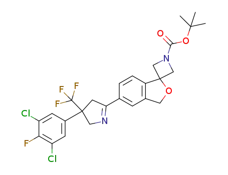 tert-butyl 5'-(3-(3,5-dichloro-4-fluorophenyl)-3-(trifluoromethyl)-3,4-dihydro-2H-pyrrol-5-yl)-3'H-spiro[azetidine-3,1'-isobenzofuran]-1-carboxylate