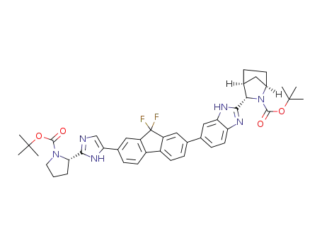 (1R,3S,4S)-tert-butyl 3-(6-(7-(2-((S)-1-(tert-butoxycarbonyl)pyrrolidin-2-yl)-1Himidazol-5-yl)-9,9-difluoro-9H-fluoren-2-yl)-1H-benzo[d]imidazol-2-yl)-2-azabicyclo[2.2.1]heptane-2-carboxylate