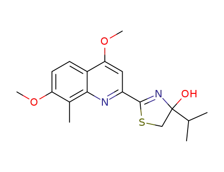 4,5-dihydro-4-isopropyl-2-(4,7-dimethoxy-8-methylquinolin-2-yl)thiazol-4-ol