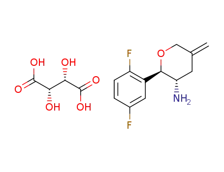 (2R,3S)-2-(2,5-difluorophenyl)-5-methylenetetrahydro-2H-pyran-3-amine tartrate