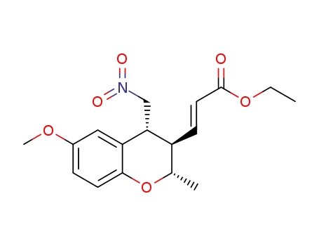 (-)-(E)-ethyl 3-((2S,3R,4R)-6-methoxy-2-methyl-4-(nitromethyl)chroman-3-yl)acrylate