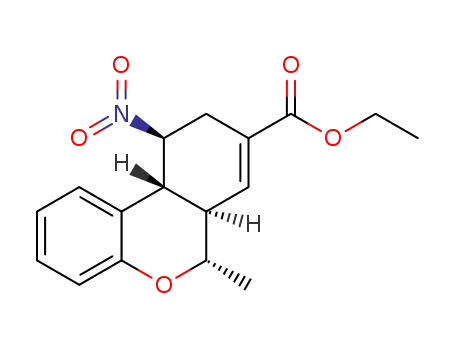 (-)-(6S,6aR,10S,10aR)-ethyl 6-methyl-10-nitro-6a,9,10,10a-tetrahydro-6H-benzo[c]chromene-8-carboxylate