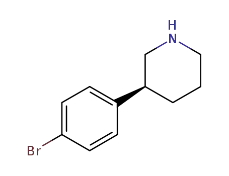 Molecular Structure of 1335523-82-4 ((S)-3-(4-Bromophenyl)piperidine)