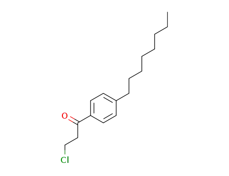 Molecular Structure of 928165-59-7 (3-chloro-1-(4-octylphenyl)-preopanone)
