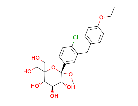 (2S,3R,4S,5S)-2-(4-CHLORO-3-(4-ETHOXYBENZYL)PHENYL)-6,6-BIS(HYDROXYMETHYL)-2-METHOXYTETRAHYDRO-2H-PYRAN-3,4,5-TRIOL