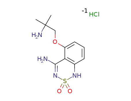 1-((4-amino-2,2-dioxido-1H-benzo[c][1,2,6]thiadiazin-5-yl)oxy)-2-methylpropan-2-aminium chloride