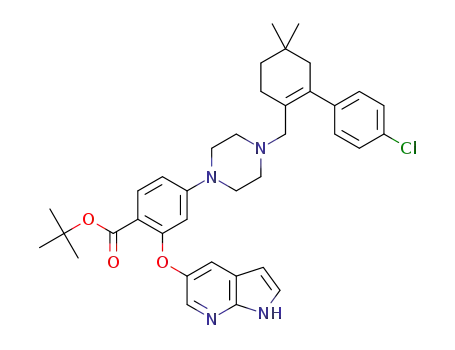 tert-butyl 2-((1H-pyrrolo[2,3-b]pyridin-5-yl)-oxy)-4-(4-((4′-chloro-5,5-dimethyl-3,4,5,6-tetrahydro-[1,1′-biphenyl]-2-yl)methyl)piperazin-1-yl)benzoate