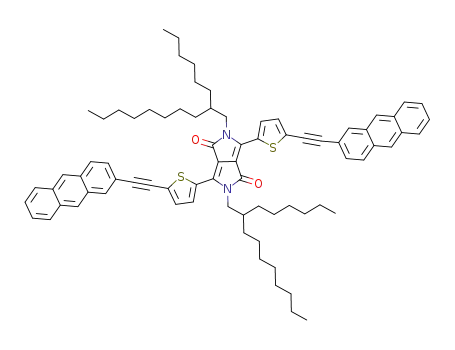 3,6-bis(5-(anthracen-2-ylethynyl)thiophen-2-yl)-2,5-bis(2-hexyldecyl)pyrrolo[3,4-c]pyrrole-1,4(2H,5H)-dione