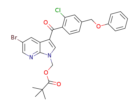 (5-bromo-3-(2-chloro-4-(phenoxymethyl)benzoyl)-1H-pyrrolo[2,3-b]pyridin-1-yl)methyl pivalate