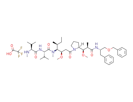 N-methyl-L-valyl-N-[(3R,4S,5S)-1-{(2S)-2-[(1R,2R)-3-{[(2S)-1-(benzyloxy)-3-phenylpropan-2-yl]amino}-1-methoxy-2-methyl-3-oxopropyl]pyrrolidin-1-yl}-3-methoxy-5-methyl-1-oxoheptan-4-yl]-N-methyl-L-valinamide trifluoroacetate