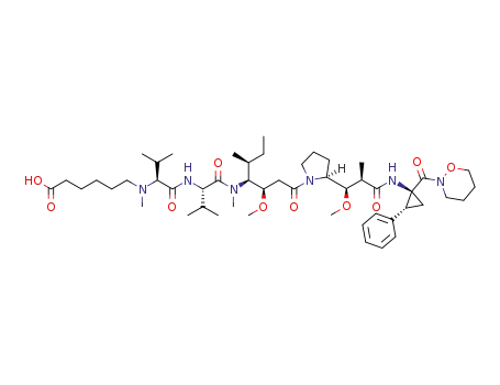 N-(5-carboxypentyl)-N-methyl-L-valyl-N-[(3R,4S,5S)-3-methoxy-1-{(2S)-2-[(1R,2R)-1-methoxy-2-methyl-3-{[(1S,2R)-1-(1,2-oxazinan-2-ylcarbonyl)-2-phenylcyclopropyl]amino}-3-oxopropyl]pyrrolidin-1-yl}-5-methyl-1-oxoheptan-4-yl]-N-methyl-L-valinamide
