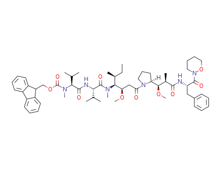 N-[(9H-fluoren-9-ylmethoxy)carbonyl]-N-methyl-L-valyl-N-[(3R,4S,5S)-3-methoxy-1-{(2S)-2-[(1R,2R)-1-methoxy-2-methyl-3-{[(2S)-1-(1,2-oxazinan-2-yl)-1-oxo-3-phenylpropan-2-yl]amino}-3-oxopropyl]pyrrolidin-1-yl}-5-methyl-1-oxoheptan-4-yl]-N-methyl-L-valinamide