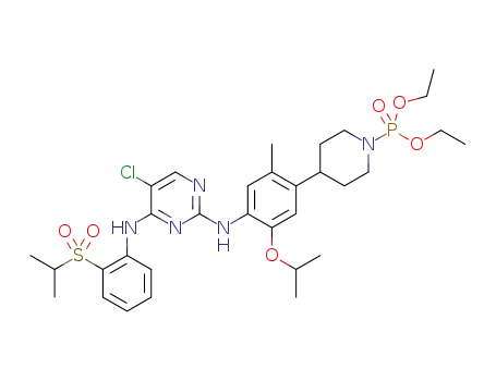 diethyl (4-(4-((5-chloro-4-((2-(isopropylsulfonyl)phenyl)amino)pyrimidin-2-yl)amino)-5-isopropoxy-2-methylphenyl)piperidin-1-yl)phosphonate