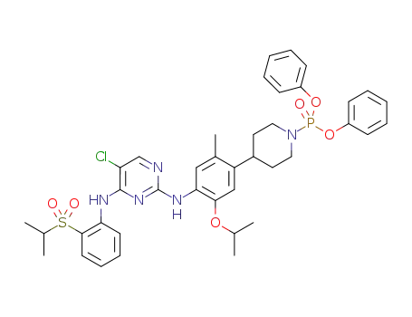 diphenyl (4-(4-((5-chloro-4-((2-(isopropylsulfonyl)phenyl)amino)pyrimidin-2-yl)amino)-5-isopropoxy-2-methylphenyl)piperidin-1-yl)phosphonate