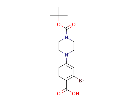 2-bromo-4-(4-(tert-butoxycarbonyl)piperazin-1-yl)benzoic acid
