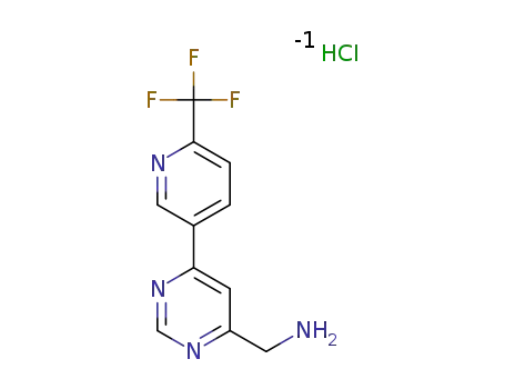 [6-[6-(trifluoromethyl)pyridin-3-yl]pyrimidin-4-yl]methanamine hydrochloride