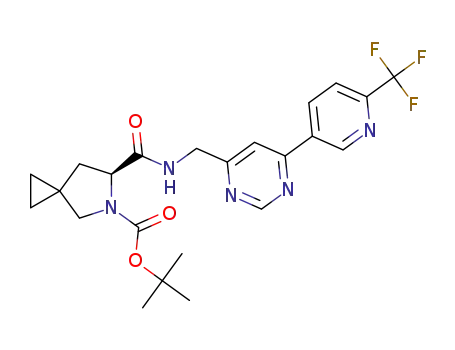 (S)-tert-butyl 6-(((6-(6-(trifluoromethyl)pyridin-3-yl)pyrimidin-4-yl)methyl)carbamoyl)-5-azaspiro[2.4]heptane-5-carboxylate