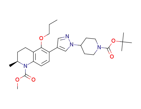 (S)-methyl 6-(1-(1-(tert-butoxycarbonyl)piperidin-4-yl)-1H-pyrazol-4-yl)-2-methyl-5-propoxy-3,4-dihydroquinoline-1(2H)-carboxylate