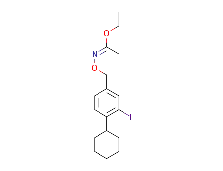 (E)-ethyl N-(4-cyclohexyl-3-iodobenzyl)oxyacetimidate