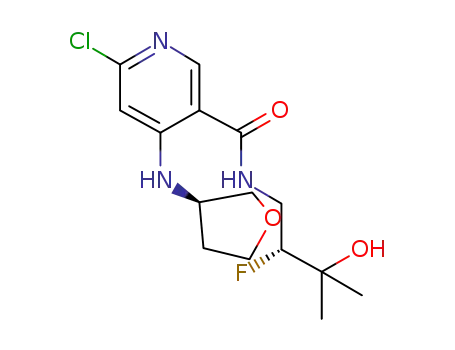 6-chloro-N-((R)-2-fluoro-3-hydroxy-3-methylbutyl)-4-(((R)-tetrahydrofuran-3-yl)amino) nicotinamide