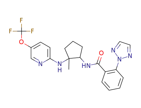 N-(2-methyl-2-{[5-(trifluoromethoxy)pyridin-2-yl]amino}cyclopentyl)-2-(2H-1,2,3-triazol-2-yl)benzamide